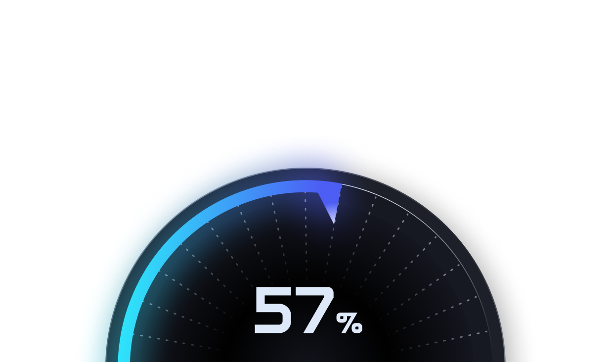 57% hit rate